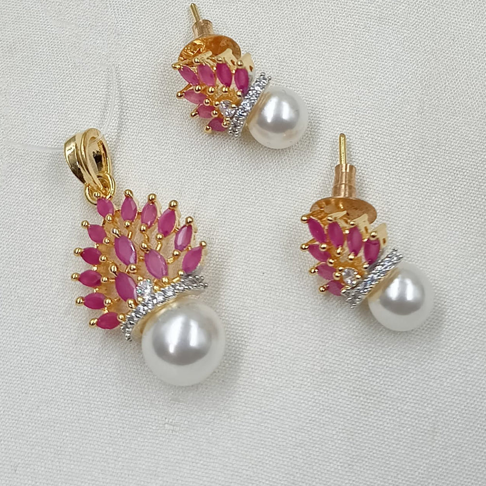 NAFJ Elegant Crystal And Austrian Stone Pendant Set 