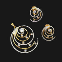 NAFJ Elegant Crystal And Austrian Stone Pendant Set 