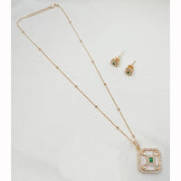 NAFJ Elegant Polki Kundan Stone Designer Pendant Set