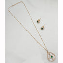 NAFJ Elegant Polki Kundan Stone Designer Pendant Set