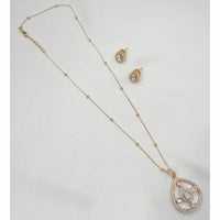 NAFJ Elegant Polki Kundan Stone Designer Pendant Set