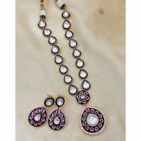 NAFJ Traditional Polki Kundan And Meenakari Designer Necklace Set