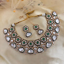 NAFJ Traditional Polki Kundan And Meenakari Designer Necklace Set