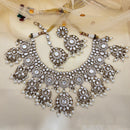 NAFJ Luxury Polki Kundan Stone And Pearl Designer Necklace Set