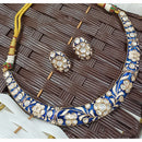 NAFJ Heritage Look Polki Kundan And Meenakari Necklace Set