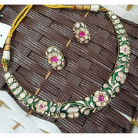 NAFJ Heritage Look Polki Kundan And Meenakari Necklace Set