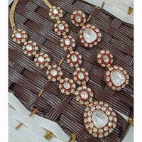 NAFJ Traditional Polki Kundan And Meenakari Designer Necklace Set