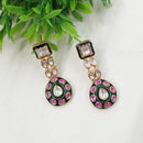 NAFJ Royal Look Polki Kundan Stone And Meenakari Dangler Earrings