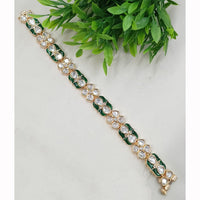 NAFJ Royal Look Polki Kundan Stone And Meenakari Jewellery Bracelet