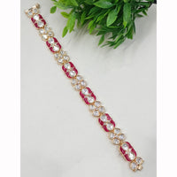 NAFJ Royal Look Polki Kundan Stone And Meenakari Jewellery Bracelet