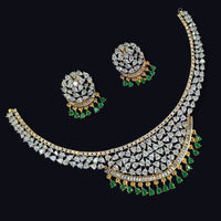 NAFJ American Diamond Sparkling Necklace Set