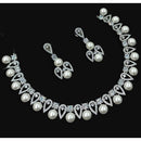 NAFJ Austrian Stone And Pearl Elegant Necklace Set