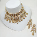 NAFJ Classic Pota Stone With Pearl Choker Necklace Set