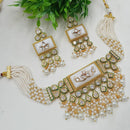 NAFJ Classic Pota Stone With Pearl Choker Necklace Set