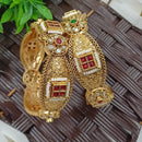 NAFJ Premium Pota Stone And Pearl Jewellery Bangles Set