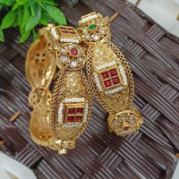 NAFJ Premium Pota Stone And Pearl Jewellery Bangles Set