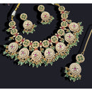 NAFJ Crystal Beads Pota Stone And Pearl Necklace Set