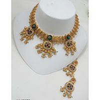 NAFJ Luxury Crystal Stone And Pearl Fashion Choker Necklace Set