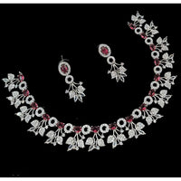 NAFJ Grand American Diamond Statement Necklace Set