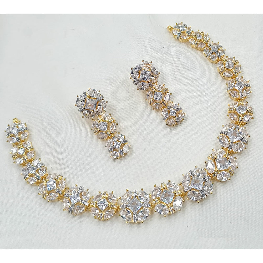 NAFJ Grand American Diamond Statement Necklace Set