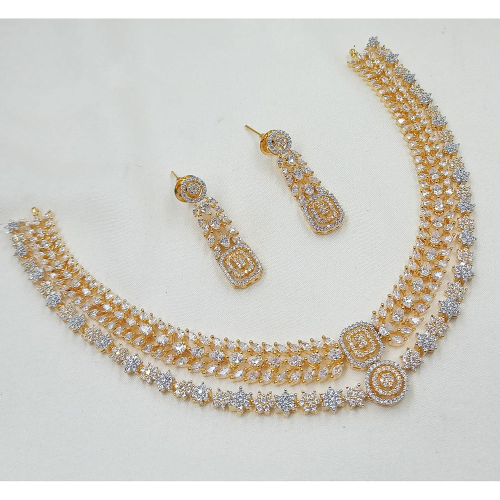 NAFJ Grand American Diamond Statement Necklace Set