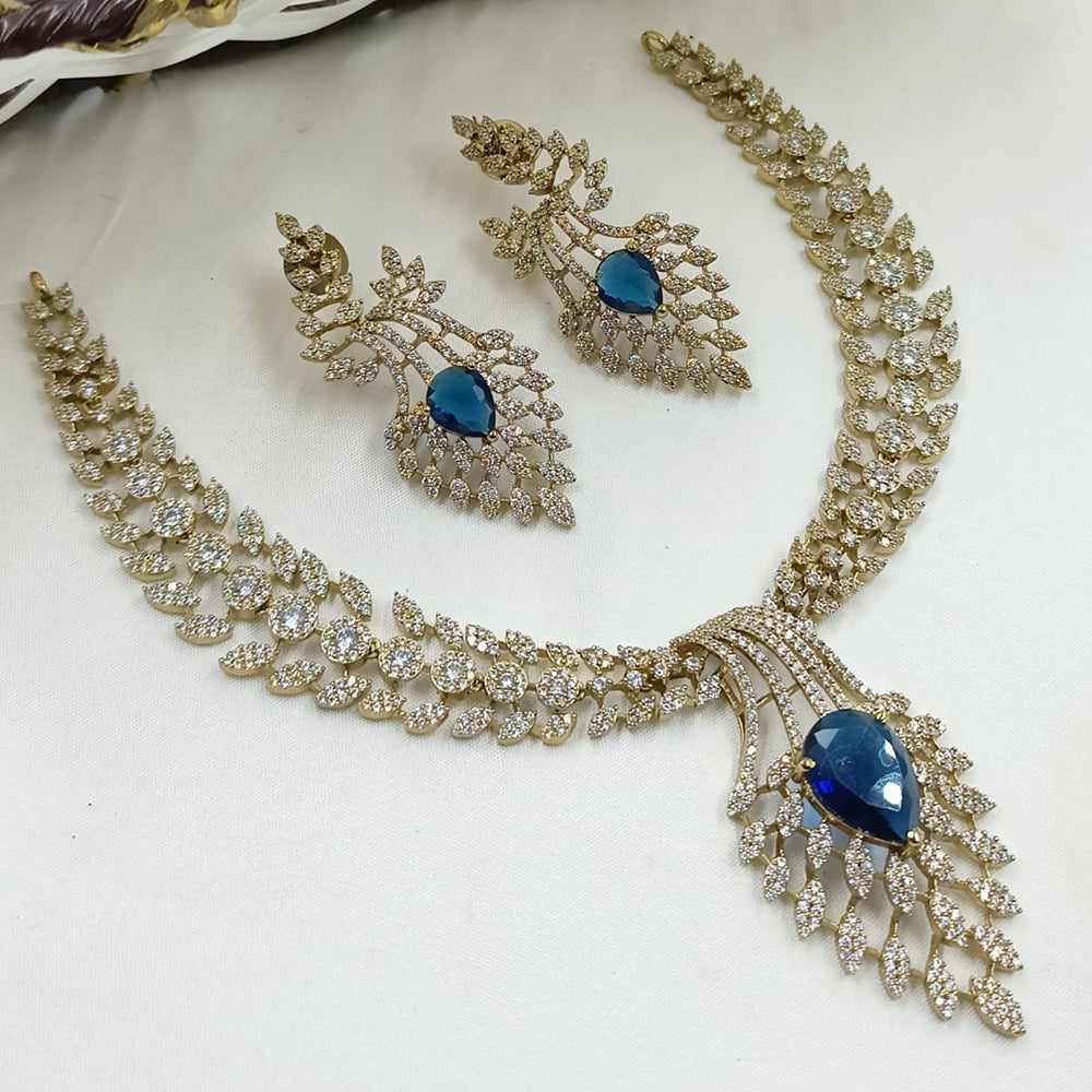 NAFJ Grand American Diamond Statement Necklace Set