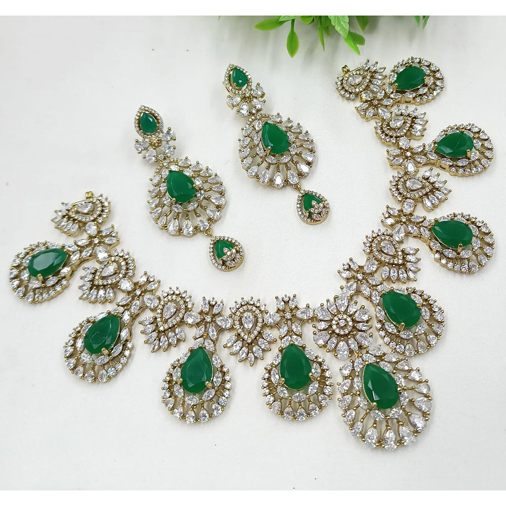 NAFJ Grand American Diamond Statement Necklace Set