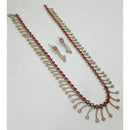 NAFJ Grand American Diamond Statement Long Necklace Set