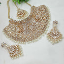 NAFJ Royal Heavy Polki Kundan Stone Pearl And Beaded Choker Necklace Set