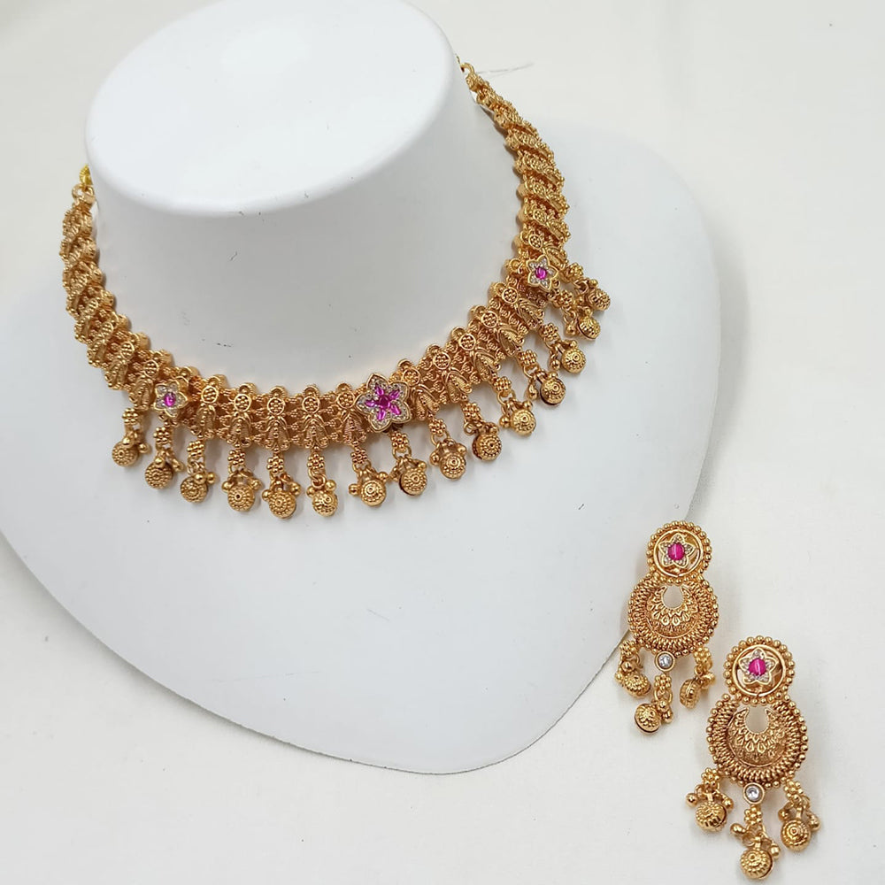 NAFJ Luxury Pota Stone Fashion Choker Necklace Set