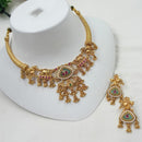 NAFJ Luxury Pota Stone And Pearl Fashion Choker Necklace Set