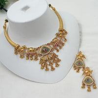 NAFJ Luxury Pota Stone And Pearl Fashion Choker Necklace Set