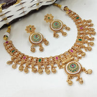 NAFJ Luxury Pota Stone And Pearl Fashion Choker Necklace Set