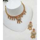 NAFJ Luxury Pota Stone And Pearl Fashion Choker Necklace Set