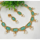 NAFJ Luxury Pota Stone And Pearl Fashion Necklace Set