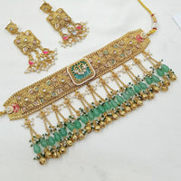 NAFJ Luxury Pota Stone And Pearl Fashion Choker Necklace Set