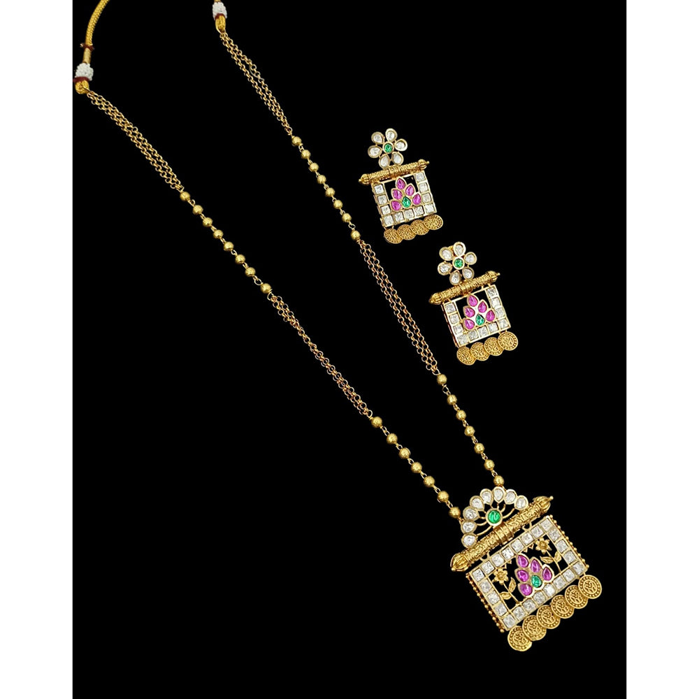 NAFJ Luxury Pota Stone Fashion Long Necklace Set