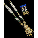 NAFJ Luxury Pota Stone And Pearl Fashion Long Necklace Set