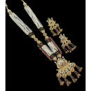 NAFJ Luxury Pota Stone And Pearl Fashion Long Necklace Set