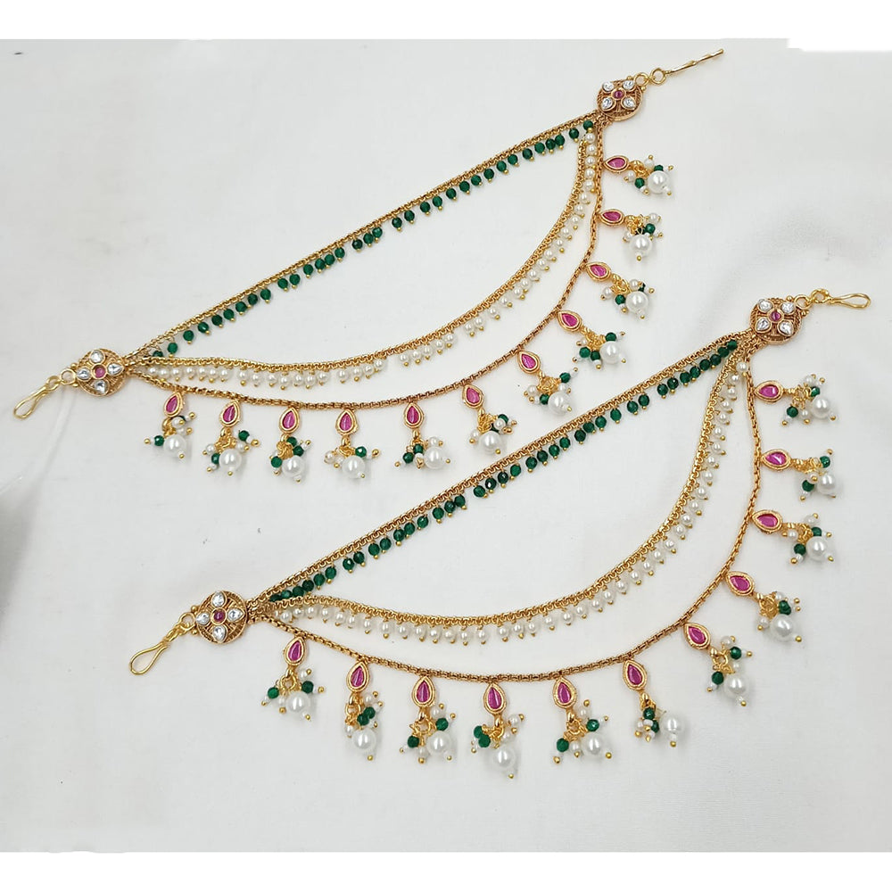 NAFJ Royal Pota Stone And Pearl Designer Kan Chain