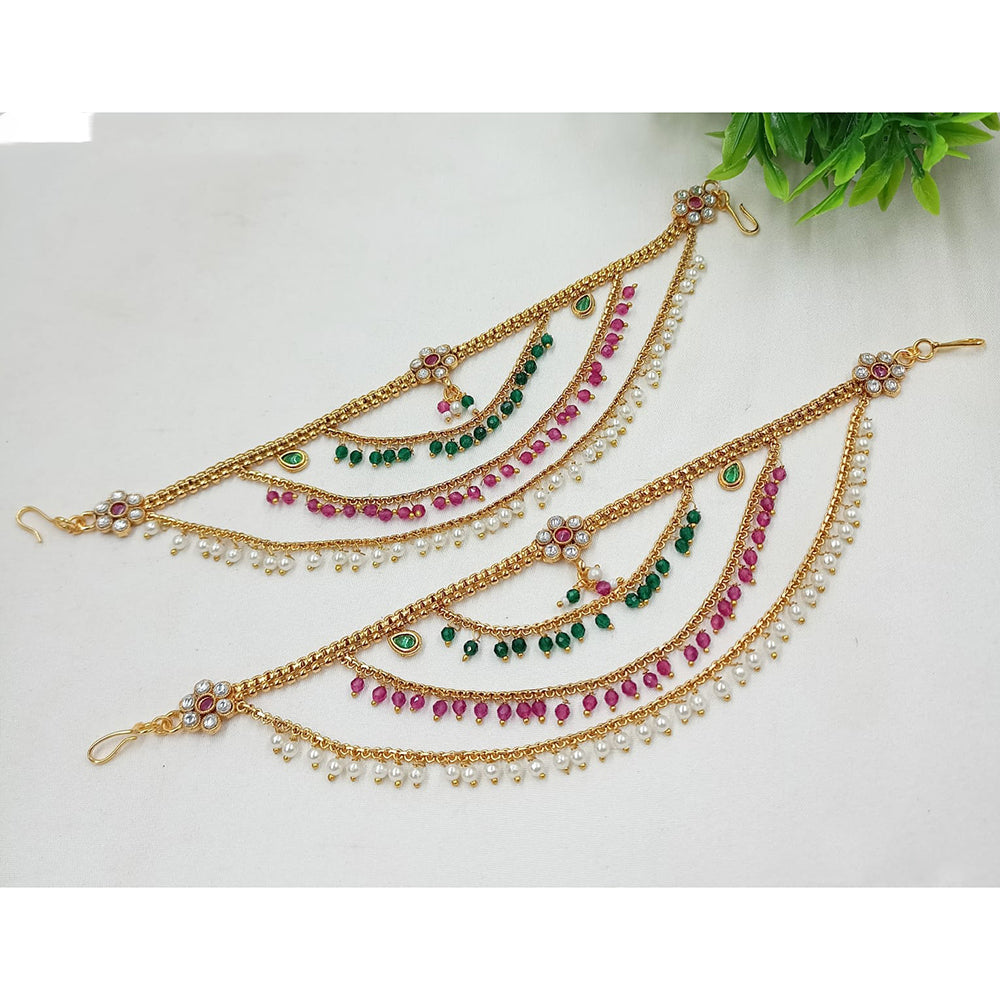 NAFJ Royal Pota Stone And Pearl Designer Kan Chain