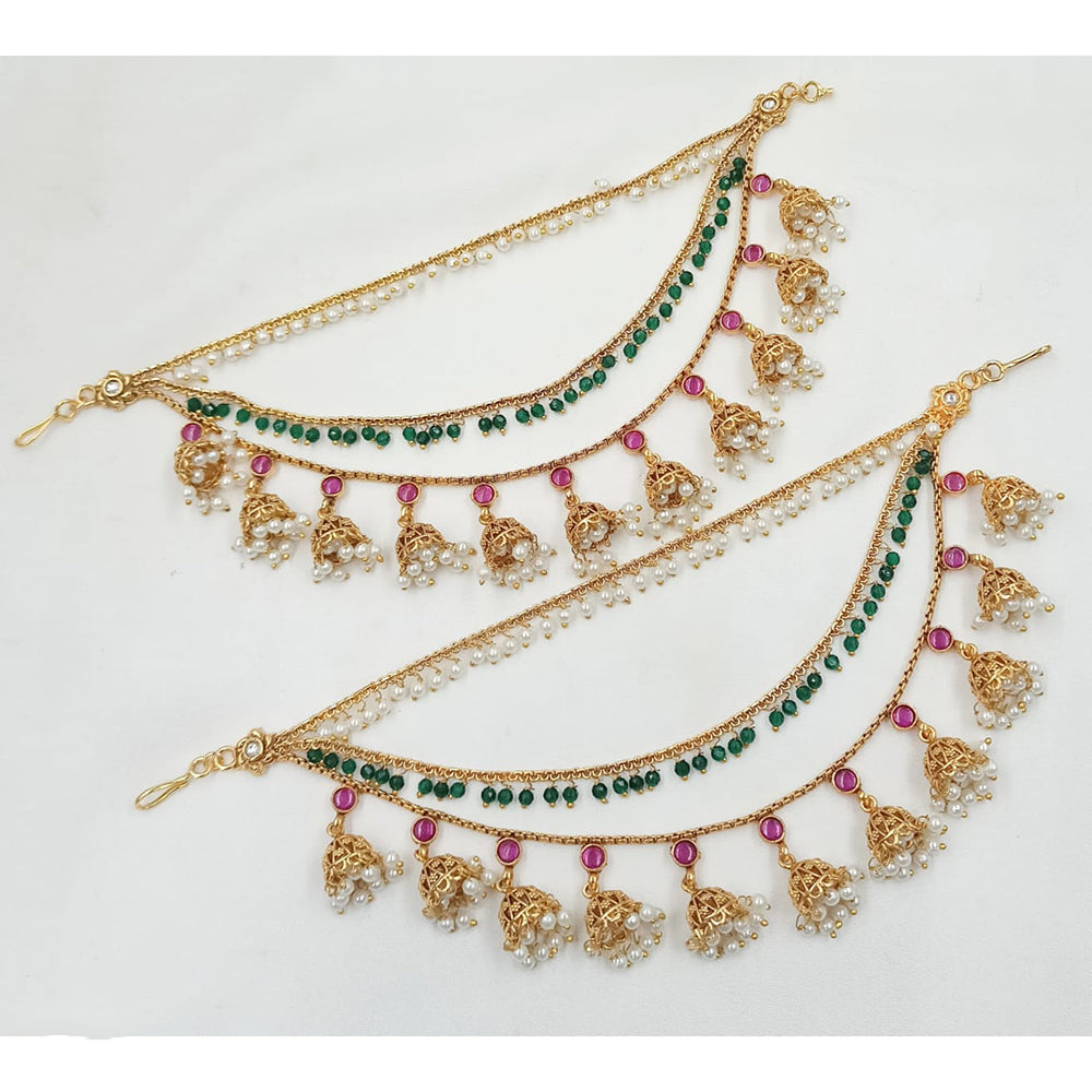 NAFJ Royal Pota Stone And Pearl Designer Kan Chain