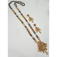 NAFJ Royal Pota Stone Designer Black Beads Mangalsutra 