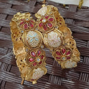 NAFJ Premium Pota Stone And Meenakari Openable Bangles Set