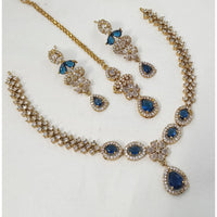 NAFJ Crystal Stone And Austrian Elegant Necklace Set