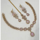 NAFJ Crystal Stone And Austrian Elegant Necklace Set