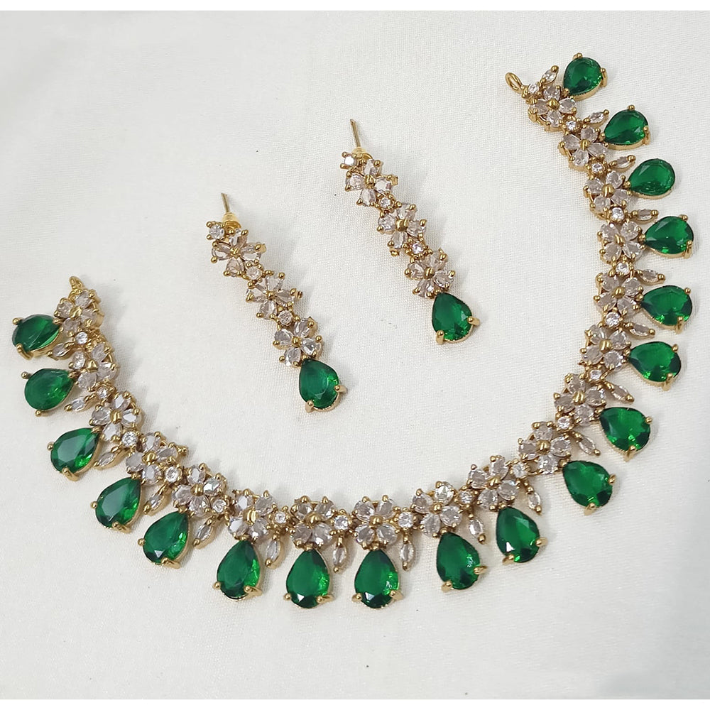 NAFJ Designer American Diamond Necklace Set