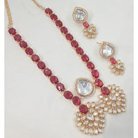 NAFJ Designer Polki Kundan Stone Necklace Set