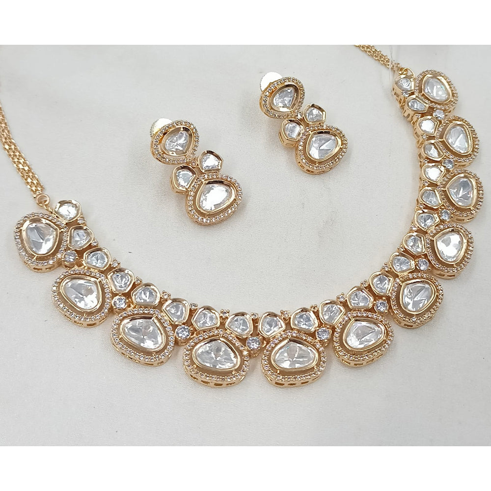 NAFJ Gold Plated Crystal And Austrian Stone Necklace Set