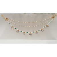 NAFJ Royal Crystal Stone And Pearl Designer Kan Chain